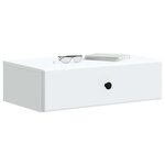 vidaXL Table d'appoint murale Blanc 59 x 34 5 x 17 cm