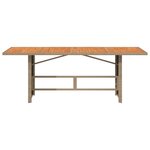 vidaXL Table de jardin avec dessus en bois d'acacia beige 190x80x74 cm