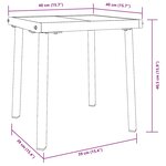 vidaXL Transat avec Table 2 Pièces Marron  noir 40 x 40 x 40.5 cm