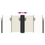 vidaXL Auvent latéral rétractable crème 100x600 cm