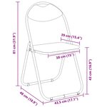 vidaXL Chaise pliante 2 Pièces Gris 48 x 43 5 x 81 cm Simili cuir