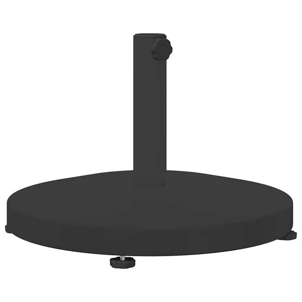 vidaXL Pied de parasol 24.6 kg Noir Rond