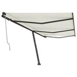 vidaXL Auvent automatique sur pied 600x350 cm Crème