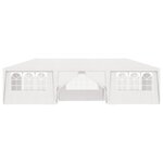vidaXL Tente de réception avec parois latérales 4x9 m Blanc 90 g/m²