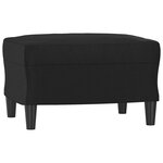 vidaXL Ensemble de canapés 3 Pièces avec coussins noir similicuir