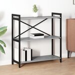 vidaXL Bibliothèque Sonoma gris 80 x 30 x 83 cm Bois d'ingénierie