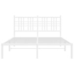 vidaXL Cadre de lit métal sans matelas et tête de lit blanc 120x190 cm