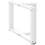 vidaXL Pieds de table basse en T  2 pièces  blanc  70 x 25 x (42-43) cm  acier