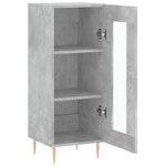 vidaXL Buffet Gris béton 34 5x34x90 cm Bois d'ingénierie