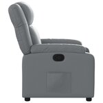 vidaXL Fauteuil inclinable Gris Similicuir