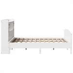 vidaXL Lit bibliothèque sans matelas blanc 160x200 cm bois pin massif