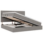 vidaXL Lit avec rangement et LED Taupe 200 x 200 cm Polyester