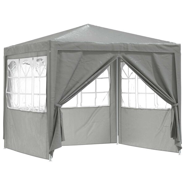 vidaXL Tente de fête Gris clair 250 x 250 x 240 cm PE et acier