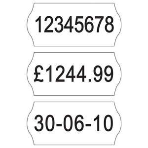 Rouleau d'étiquettes pour pince à étiqueter  - 1 ligne - blanc - permanent (paquet 10 rouleaux)