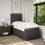 vidaXL Sommier à lattes de lit avec matelas Marron foncé 90x190 cm