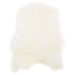 vidaXL Housse de chaise en peau de mouton islandaise Crème 70x110 cm