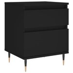vidaXL Tables de chevet 2 Pièces noir 40x35x50 cm bois d’ingénierie
