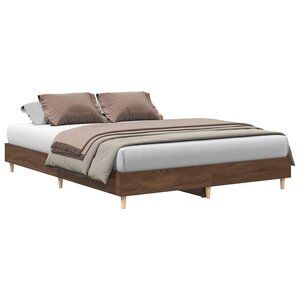 vidaXL Cadre de lit sans matelas chêne marron 140x200 cm
