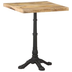 vidaXL Table de bistro 60x60x77 cm Bois de manguier brut