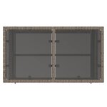 vidaXL Salon de jardin avec coussins 4 Pièces gris résine tressée verre