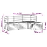 vidaXL Ensemble de canapés d'extérieur 4 pc Blanc Bois d'Acacia Massif