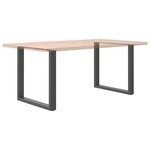 vidaXL Pieds de table à manger en U 2 pièces Anthracite 90 x (72-73) cm Acier