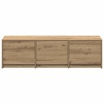 vidaXL Meuble TV avec LED Chêne artisanal 140x34x40 cm Bois d'ingénierie
