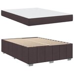 vidaXL Cadre de lit avec matelas Marron foncé 160 x 200 cm tissu