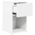 vidaXL Armoire de lit Blanc 29 x 31 5 x 49 cm Bois d'ingénierie