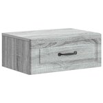 vidaXL Cabinet de chevet mural 2 Pièces Sonoma gris 49 x 34 5 x 20 cm