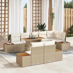 vidaXL Ensemble de salle à manger pour jardin 9 Pièces Beige  Crème