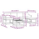 vidaXL Ensemble de canapés d'extérieur 6 pc Blanc et anthracite