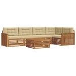 vidaXL Ensemble de canapés d'extérieur 6 pc Naturel et Beige
