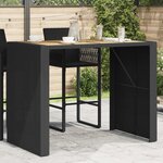 vidaXL Table de jardin avec dessus en bois d'acacia noir 145x80x110 cm