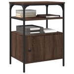 vidaXL Support d'imprimante à 3 niveaux chêne marron 50x40x76 cm