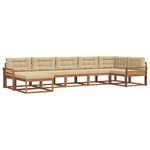 vidaXL Ensemble de canapés d'extérieur 7 Pièces Naturel et Beige