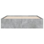 vidaXL Cadre de lit à tiroirs gris béton 135x190 cm bois d'ingénierie
