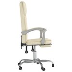 vidaXL Fauteuil inclinable de bureau Crème Similicuir