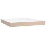 vidaXL Sommier à lattes de lit matelas LED Cappuccino 180x200 cm