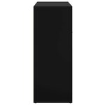 vidaXL Buffet noir 60x30x75 cm bois d'ingénierie