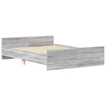 vidaXL Cadre de lit sans matelas sonoma gris 140x190 cm