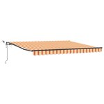 vidaXL Auvent rétractable automatique avec LED jaune et orange 400x300 cm