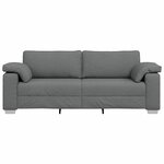 vidaXL Canapé avec coussin Gris foncé 219 x 77 x 82 cm tissu
