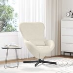 vidaXL Fauteuil œuf Crème Velours