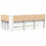 vidaXL Lit Bibliothèque Blanc 90 x 190 cm Bois d'ingénierie