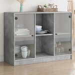 vidaXL Buffet gris béton 102x37x75 5 cm bois d'ingénierie