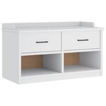 vidaXL Banc de couloir SANDNES blanc 87x40x50 cm bois de pin massif