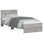 vidaXL Cadre de lit sans matelas avec lumières LED 75x190 cm