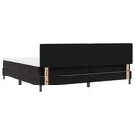 Lit Box Spring vidaXL avec Matelas et LED Noir 200x200 cm Velours