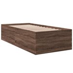 vidaXL Cadre de lit sans matelas chêne marron 75x190 cm